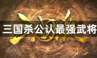 三国杀公认最强武将有谁-三国杀公认最强武将介绍